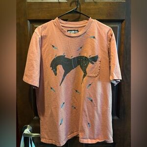 Monitaly Horse Tee with Graphic Pocket